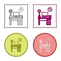 icono de vector de mesa de trabajo