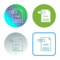 icono de vector de php
