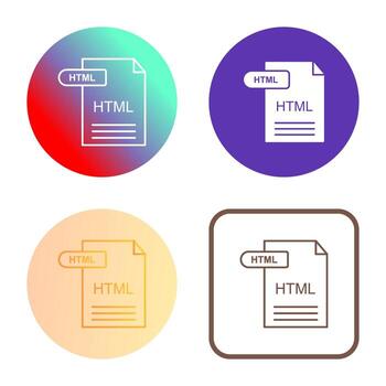 icono de vector html