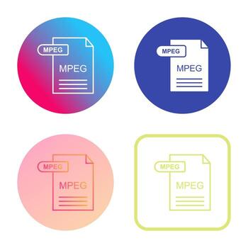 icono de vector de mpeg