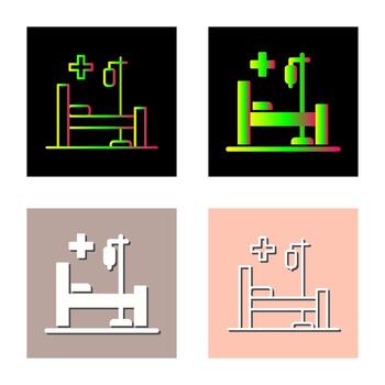 icono de vector de cama