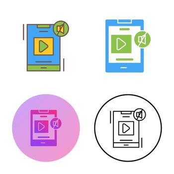 icono de vector de silencio