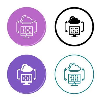 Cloud Coding Vector Icon
