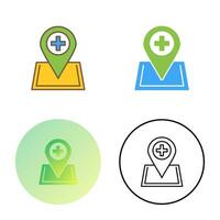 Location hospital Vector Icon