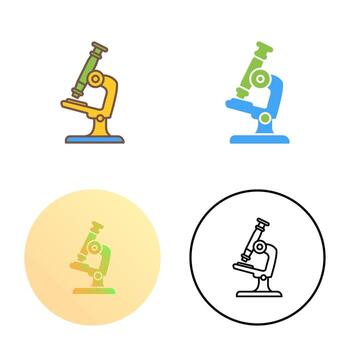 icono de vector de microscopio