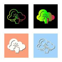 icono de vector de computación en la nube