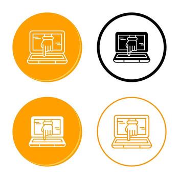 Computer Hacking Vector Icon