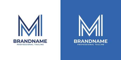 Letter MI Line Monogram Logo, suitable for business with MI or IM initials. vector