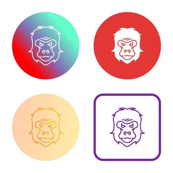 icono de vector de gorila