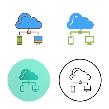 icono de vector de nube