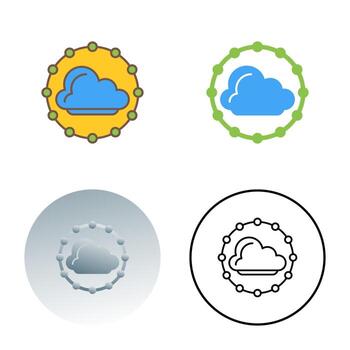 icono de vector de nube