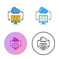 Cloud Coding Vector Icon