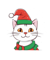 AI Generative Christmas Santa Cat Clipart Illustration for Print on Demand Business is Also perfect for any other project png