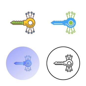 Key Code Vector Icon
