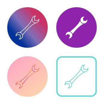 icono de llave inglesa vector