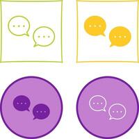 Unique Conversation Bubbles Vector Icon