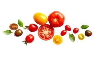 tomate e folha png transparente fundo