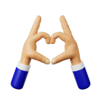 3d icono manos amor png