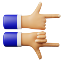 3d icon double hand pointing right png