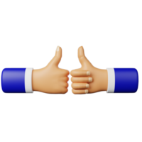 3d icon double thumb png