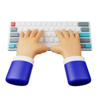 3d hand- typen png