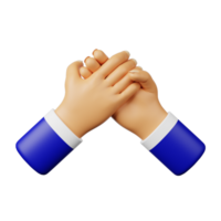 3d icon holding hands png