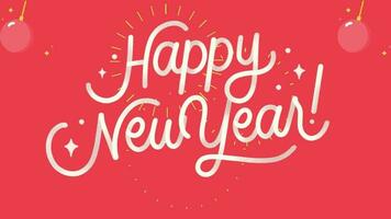 Happy new year video. animated video message