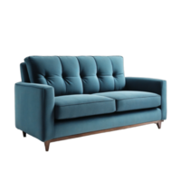 Retro vintage armchairs double seat sofas isolated on transparent background PNG AI Generative
