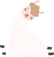 linda llama sentado png