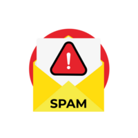 SPAM email icon. Advertising, phishing, distribution of malware through spam messages. Spam email message distribution, malware spreading virus png