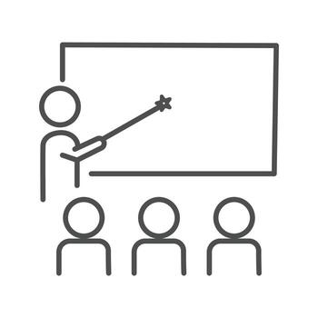 formación icono, taller lineal firmar aislado en blanco antecedentes - editable vector ilustración eps10.