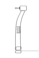 Continuous line art of Orthodontic treatment. Dentists day and respect for their services to humanity vector