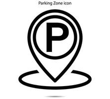 Parking Zone icon vector