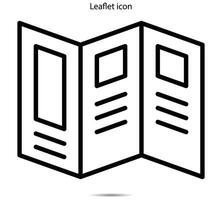 Leaflet icon, Vector illustration