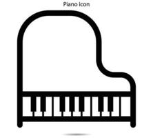 piano icono, vector ilustración