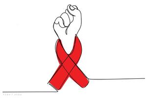 Aids Awareness Red Ribbon. World AIDS Day Concept vector