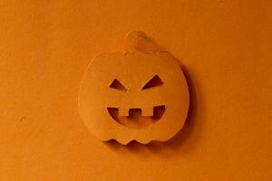 spooky pumpkins paper cut isolated photo