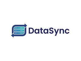 Digital Data Sync Logo Concept vector