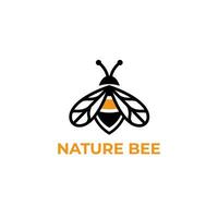 Modern and Simple Bee Logo Concept vector