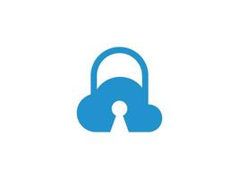 Modern Logo Template for Key and Lock Cloud vector