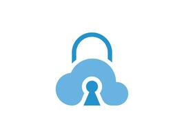 Modern Logo Template for Key and Lock Cloud vector