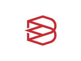 Modern Minimalis Logo with Outline Concept, Red line Logo. vector