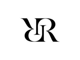 rr inicial logo con elegante y mínimo logograma vector