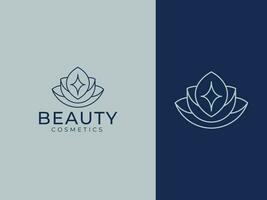 belleza y femenino logo concepto para cosmético y spa negocio vector