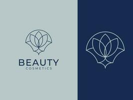 belleza y femenino logo concepto para cosmético y spa negocio vector