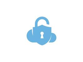 Modern Logo Template for Key and Lock Cloud vector