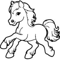 Horse pattern coloring book vector