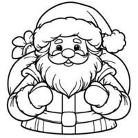 Santa Claus coloring book vector