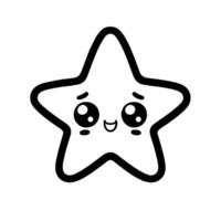 star pattern coloring book vector
