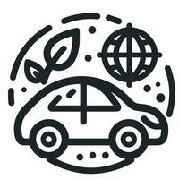 Eco car illustration. Conservation. Environmentally friendly. Save the world. Save nature. vector